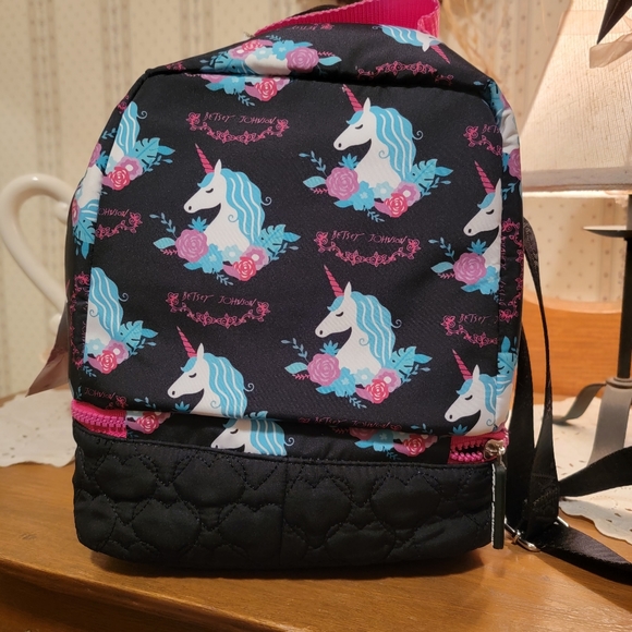 Betsy Johnson Unicorn Lunch cross body bag tote cold hot food storage TBJ-0224 - Picture 15 of 16